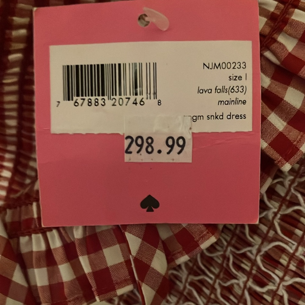 Kate Spade Gingham Sun-kissed Maxi Dress Spaghetti Straps NWT